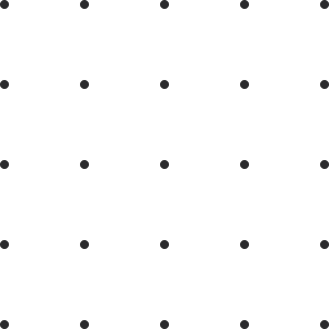 Petits points noirs alignés formant un carré