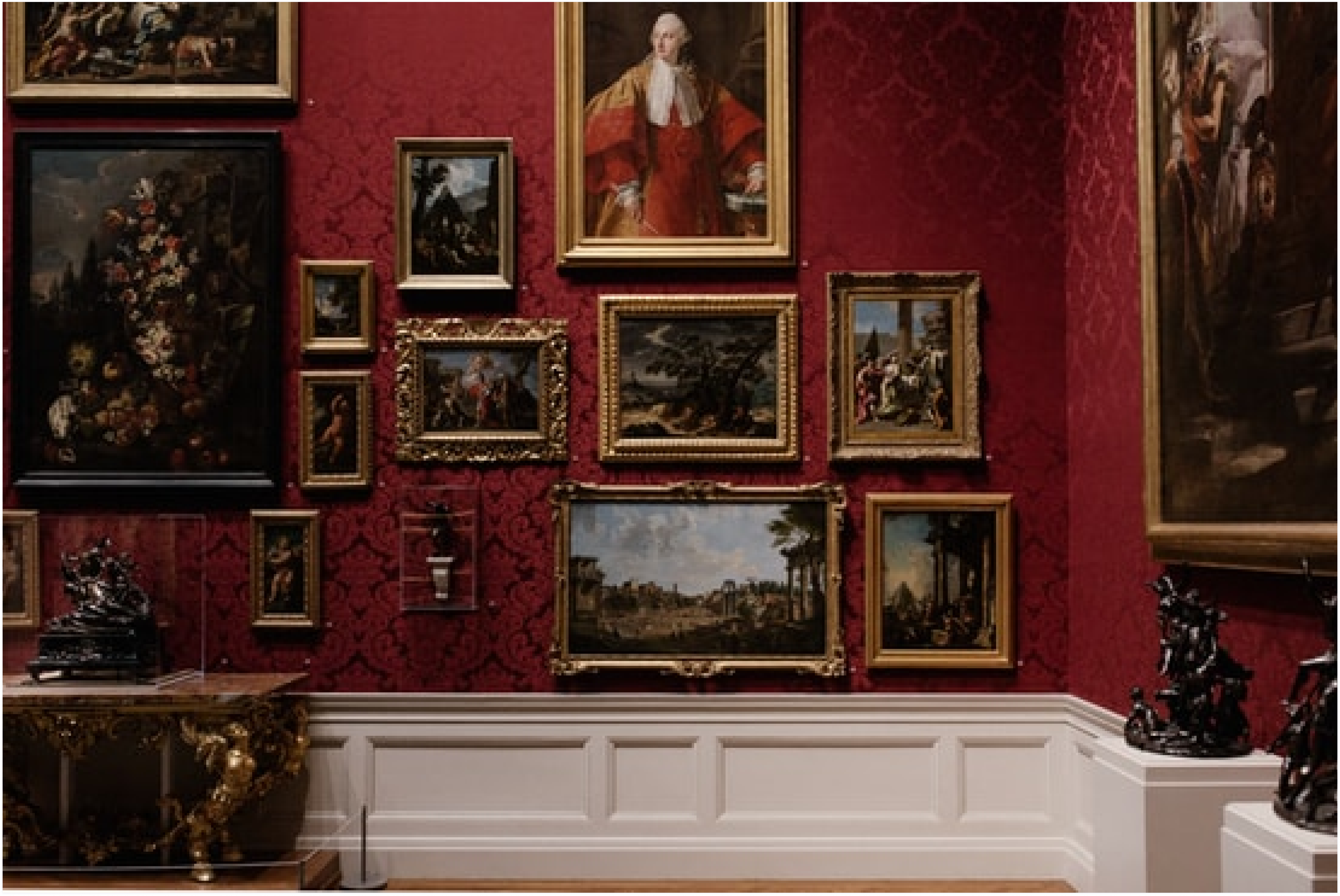A part of the museum with paintings dating from the 18th century, such as that of Prince Abbondio Rezzonico